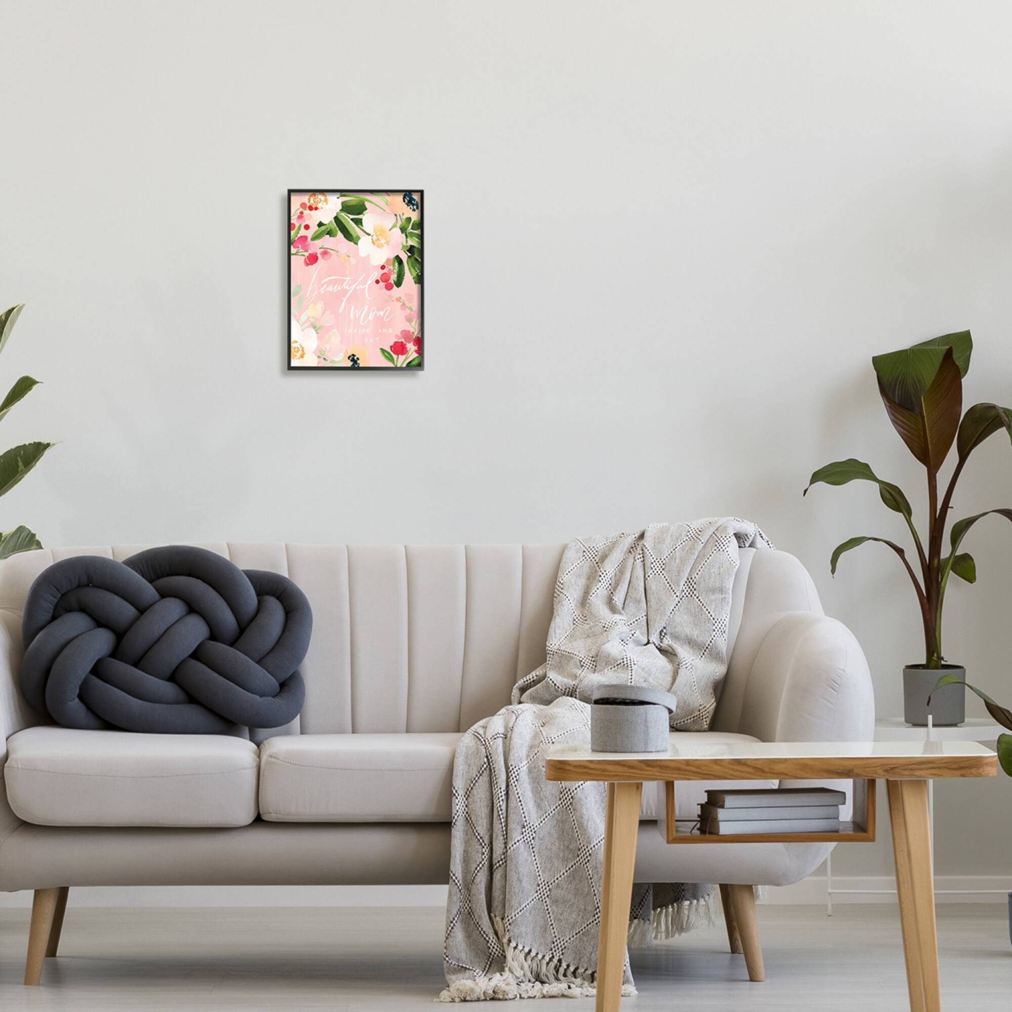 Stupell Industries Beautiful Mom Floral Mother's Day Framed Giclee Art